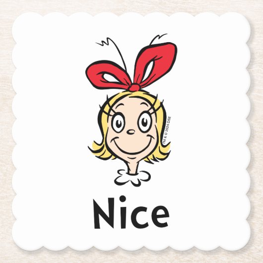 Dr. Seuss | Cindy-Lou, Nice Kartonnen Onderzetters (Voorkant)