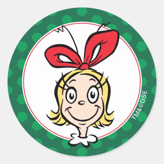 Dr. Seuss | Cindy-Lou, Nice Ronde Sticker (Voorkant)