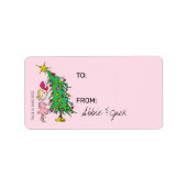 Dr. Seuss Cindy-Lou Who Kerstcadeau-etiket Etiket (Voorkant)