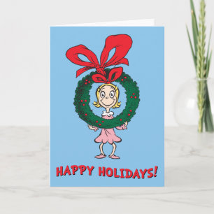Dr. Seuss Cindy-Lou Who - Krans Feestdagen Kaart
