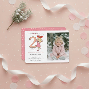 Dr. Seuss Cindy-Lou Who Meisje Verjaardagsuitnod Kaart