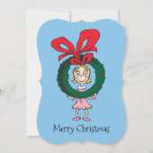Dr. Seuss Cindy-Lou Who - Wreath Feestdagenkaart (Voorkant)