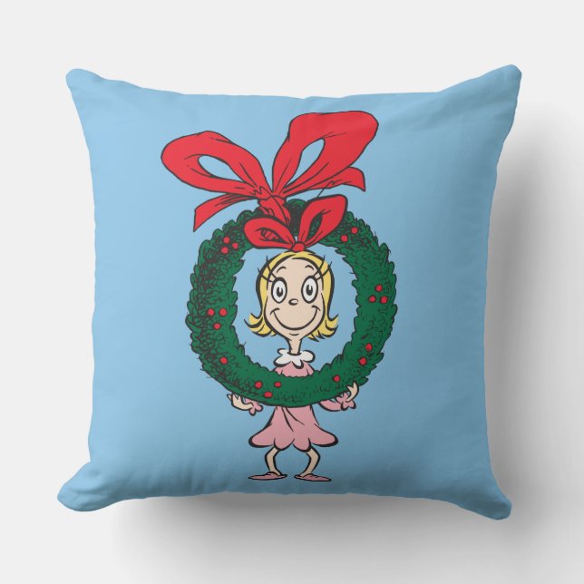 Dr. Seuss Cindy-Lou Who - Wreath Kussen (Voorkant)