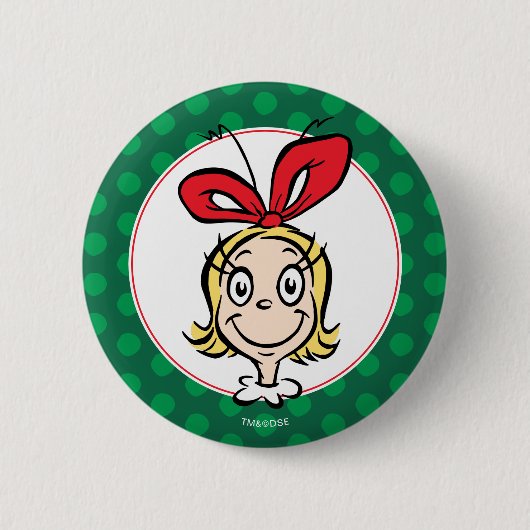 Dr. Seuss | Cindy-Lou Wie is Aardig Ronde Button 5,7 Cm (Voorkant)