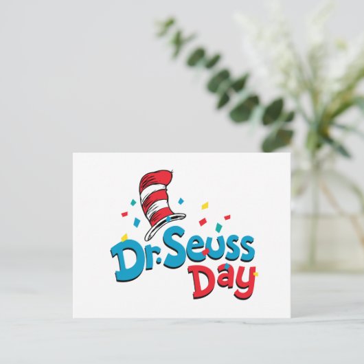 Dr. Seuss-dag | Confetti Briefkaart (Staand voorkant)