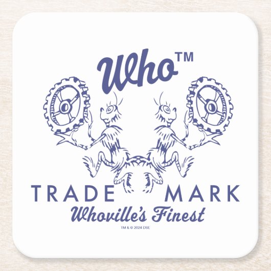 Dr. Seuss | De Finste Logo van Who-ville Kartonnen Onderzetters (Voorkant)