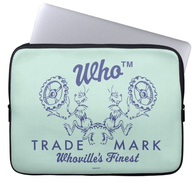 Dr. Seuss | De Finste Logo van Who-ville Laptop Sleeve (Voorkant)