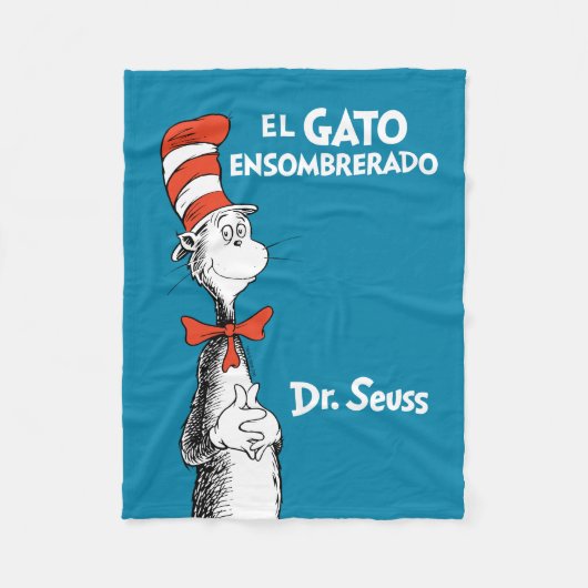Dr. Seuss De Gekke Hoedenkat Spaans Fleece Deken (Voorkant)