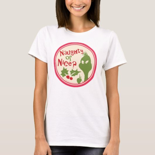 Dr. Seuss | De Grinch - Braaf of Stout? T-shirt (Voorkant)