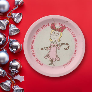 Dr. Seuss De Grinch Cindy-Lou Wie - Schattige Papieren Bordje