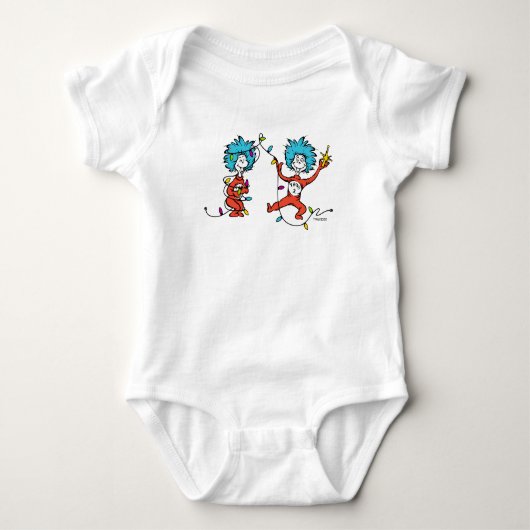 Dr. Seuss | De Grinch | Ding 1 & Ding 2 Dansen Romper (Voorkant)