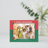 Dr. Seuss | De Grinch Familie Foto Feestdagenkaart (Staand voorkant)