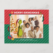 Dr. Seuss | De Grinch Familie Foto Feestdagenkaart (Voorkant)