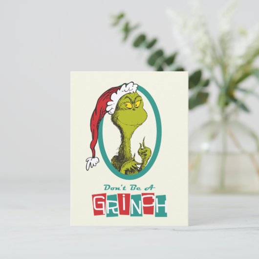 Dr. Seuss | De Grinch Feestdagenkaart (Staand voorkant)