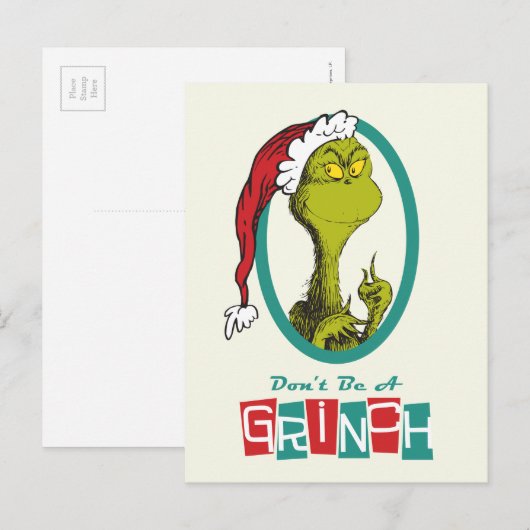 Dr. Seuss | De Grinch Feestdagenkaart (Voorkant / Achterkant)