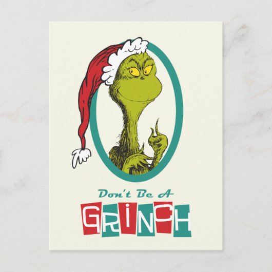 Dr. Seuss | De Grinch Feestdagenkaart (Voorkant)