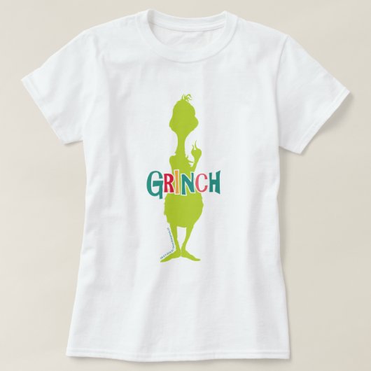 Dr. Seuss | De Grinch - Groene Silhouet T-shirt (Design voorkant)