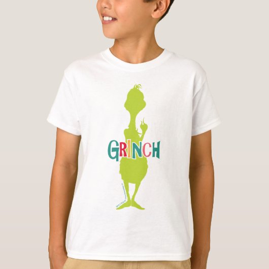 Dr. Seuss | De Grinch - Groene Silhouet T-shirt (Voorkant)