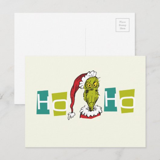Dr. Seuss | De Grinch - Ho Ho Ho Briefkaart (Voorkant / Achterkant)