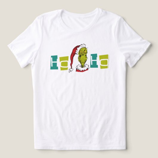 Dr. Seuss| De Grinch - Ho Ho Ho Tri-Blend Shirt (Design voorkant)