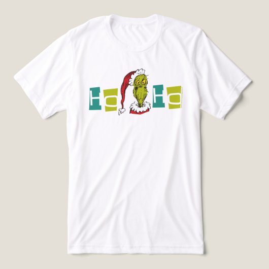 Dr. Seuss| De Grinch - Ho Ho Ho Tri-Blend Shirt (Design voorkant)