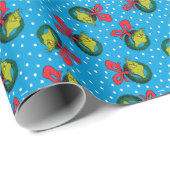 Dr. Seuss | De Grinch | Kerstkrans Patroon Cadeaupapier (Rol Hoek)