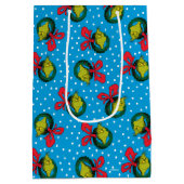 Dr. Seuss | De Grinch | Kerstkrans Patroon Medium Cadeauzakje (Achterkant)