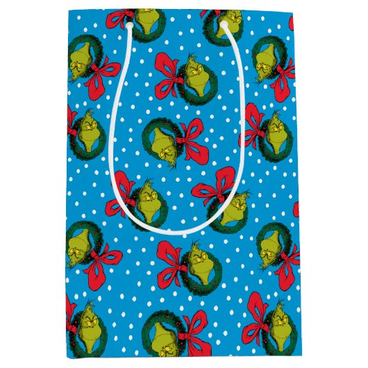 Dr. Seuss | De Grinch | Kerstvormig patroon Medium Cadeauzakje (Voorkant)