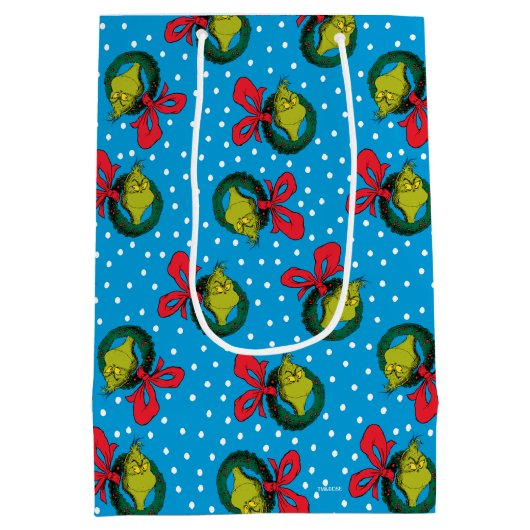 Dr. Seuss | De Grinch | Kerstvormig patroon Medium Cadeauzakje (Achterkant)