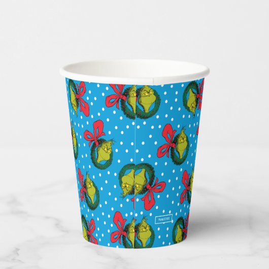 Dr. Seuss | De Grinch | Kerstvormig patroon Papieren Bekers (Rechts)