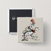 Dr. Seuss | De Grinch | Kwijting in de Ha Vierkante Button 5,1 Cm (Voorkant /achterkant)