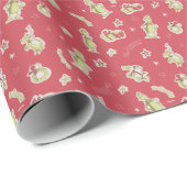 Dr. Seuss | De Grinch | Rode Kerstpatroon Cadeaupapier (Rol Hoek)