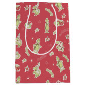 Dr. Seuss | De Grinch | Rode Kerstpatroon Medium Cadeauzakje (Voorkant)