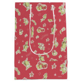 Dr. Seuss | De Grinch | Rode Kerstpatroon Medium Cadeauzakje (Achterkant)