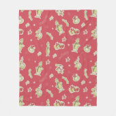 Dr. Seuss | De Grinch | Rood kerstpatroon Fleece Deken (Voorkant)