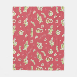 Dr. Seuss   De Grinch   Rood kerstpatroon Fleece Deken