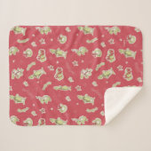 Dr. Seuss | De Grinch | Rood kerstpatroon Sherpa Deken (Voorkant (horizontaal))