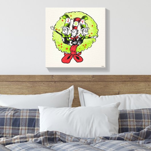 Dr. Seuss | De Grinch | Wanteskundige kerstfeestvr Canvas Afdruk (Insitu (Slaapkamer))