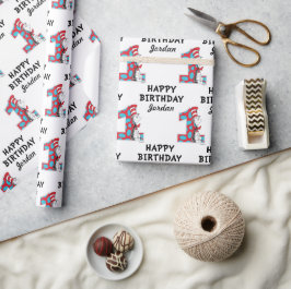 Dr. Seuss | De Kat in de Hoed 1e Verjaardag Cadeaupapier