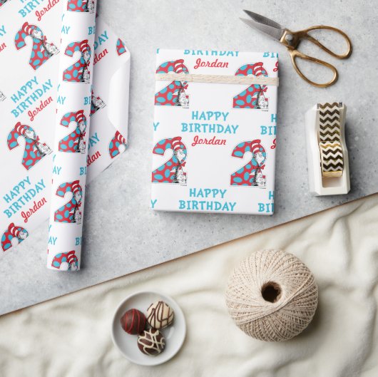 Dr. Seuss | De Kat in de Hoed 2de Verjaardag Cadeaupapier (Crafts)