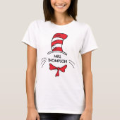 Dr. Seuss | De Kat in de Hoed Aangepaste naam doce T-shirt (Voorkant)