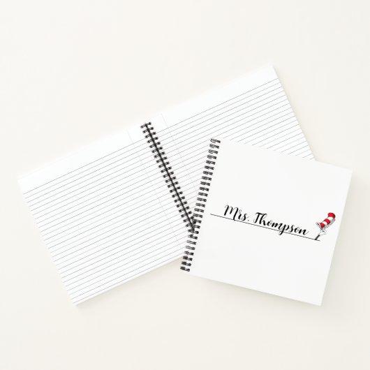 Dr. Seuss | De Kat in de Hoed Aangepaste Naam Notitieboek (Binnen)