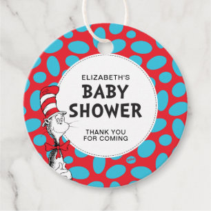 Dr. Seuss De Kat in de Hoed Baby Shower Bedankjes Labels