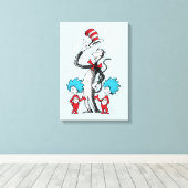 Dr. Seuss | De Kat in de Hoed, Ding Een & Ding Twe Canvas Afdruk (Insitu (Houten vloer))
