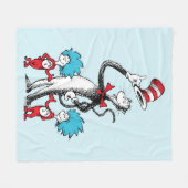 Dr. Seuss | De Kat in de Hoed, Ding Een & Ding Twe Fleece Deken (Voorkant (Horizontaal))