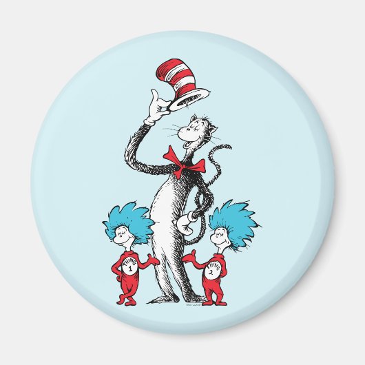 Dr. Seuss | De Kat in de Hoed, Ding Een & Ding Twe Magneet (Voorkant)