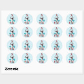 Dr. Seuss | De Kat in de Hoed, Ding Een & Ding Twe Ronde Sticker (Vel)