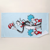 Dr. Seuss | De Kat in de Hoed, Ding Een & Ding Twe Strandlaken (Voorkant)