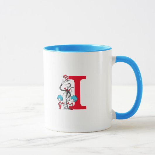 Dr. Seuss De Kat in de Hoed, Ding Een Monogram I Mok (Rechts)