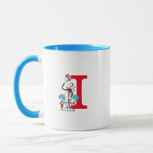 Dr. Seuss De Kat in de Hoed, Ding Een Monogram I Mok (Links)